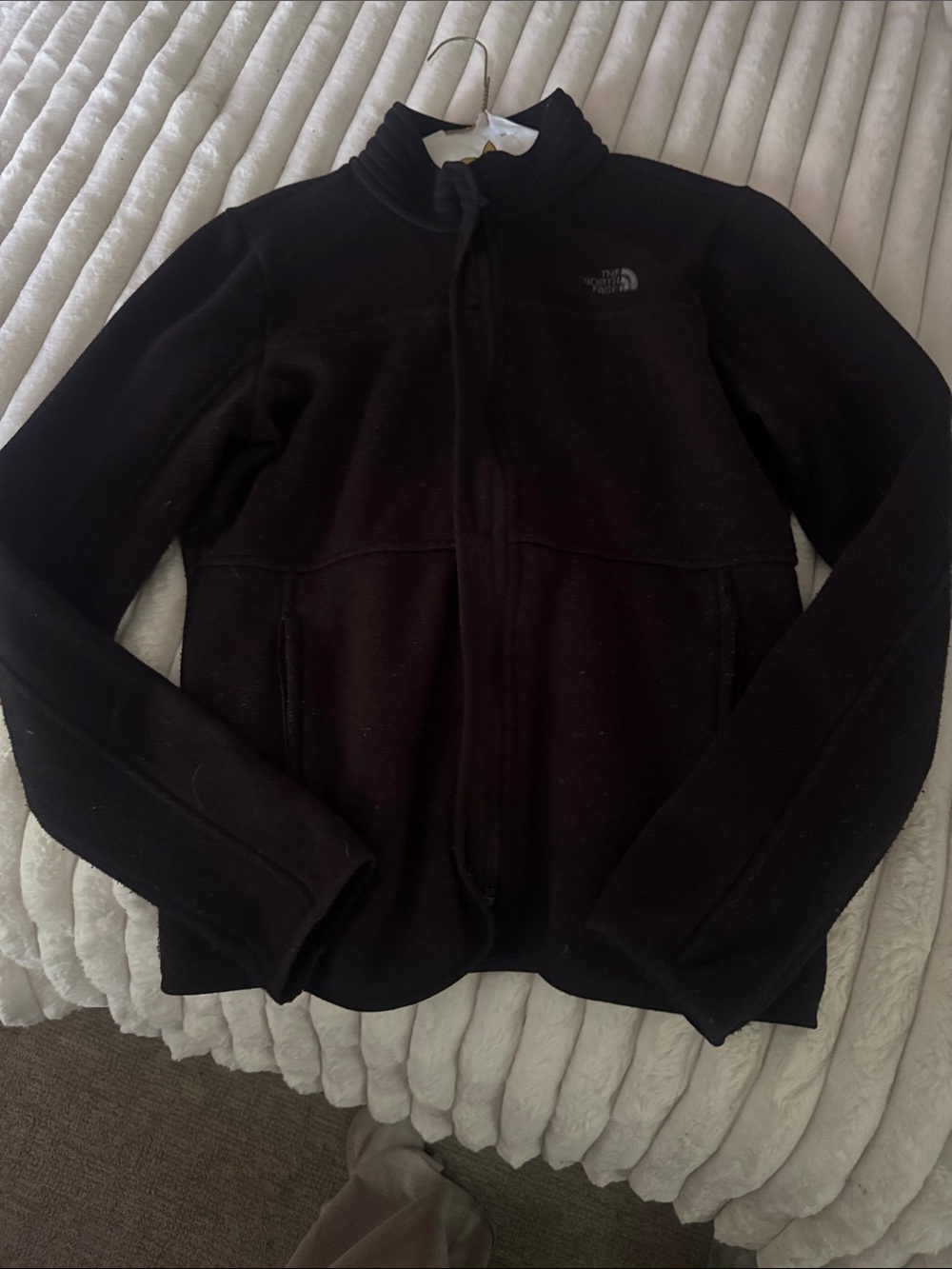 The North Face Women's Black Full-Zip Fleece Jacket with High Collar